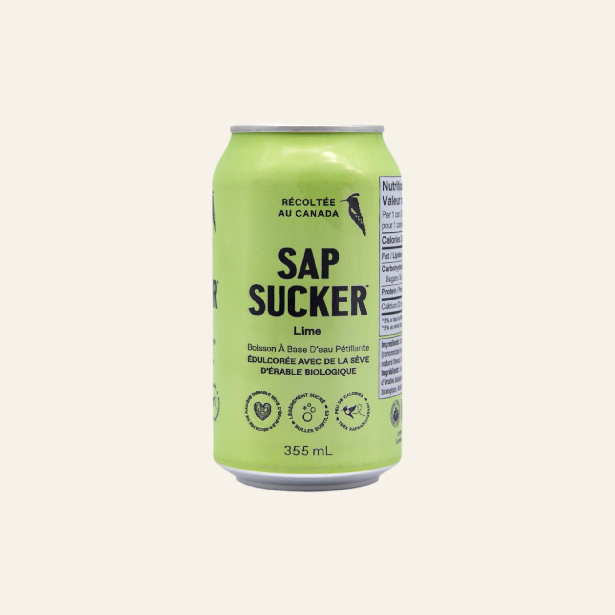 Sapsucker Organic Lime Water 355mL