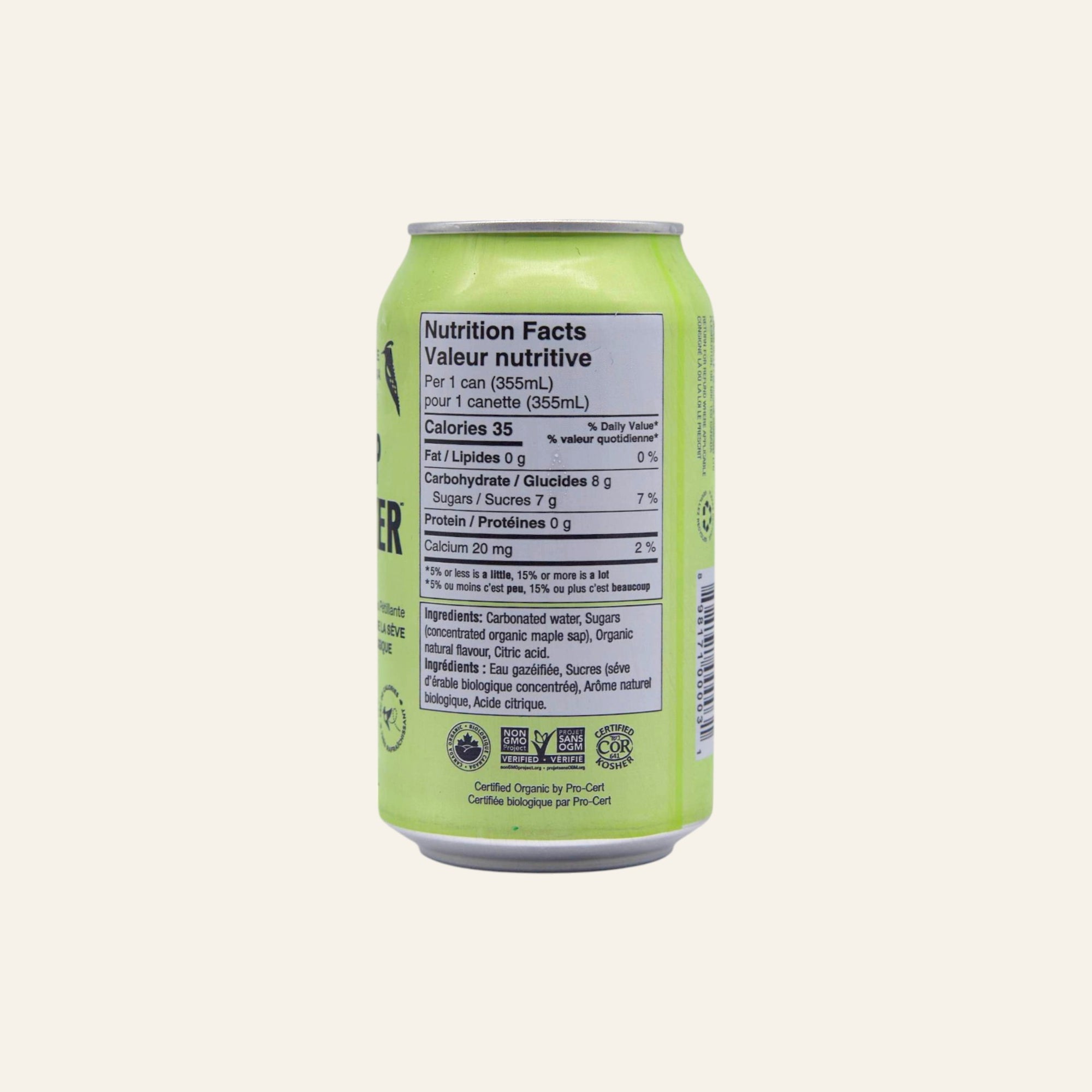 Sapsucker Organic Lime Water 355mL
