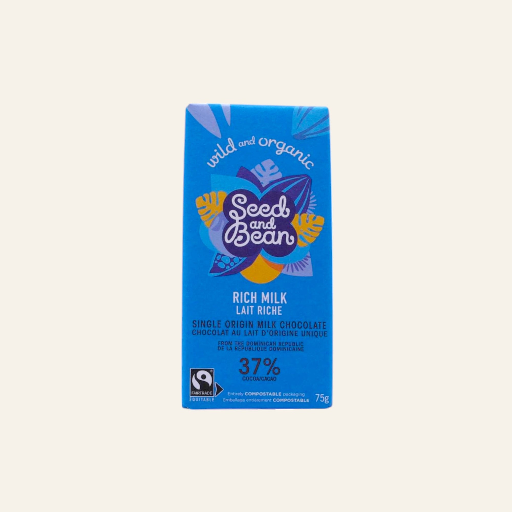 Seed & Bean Organic Rich Milk Chocolate Bar 75g
