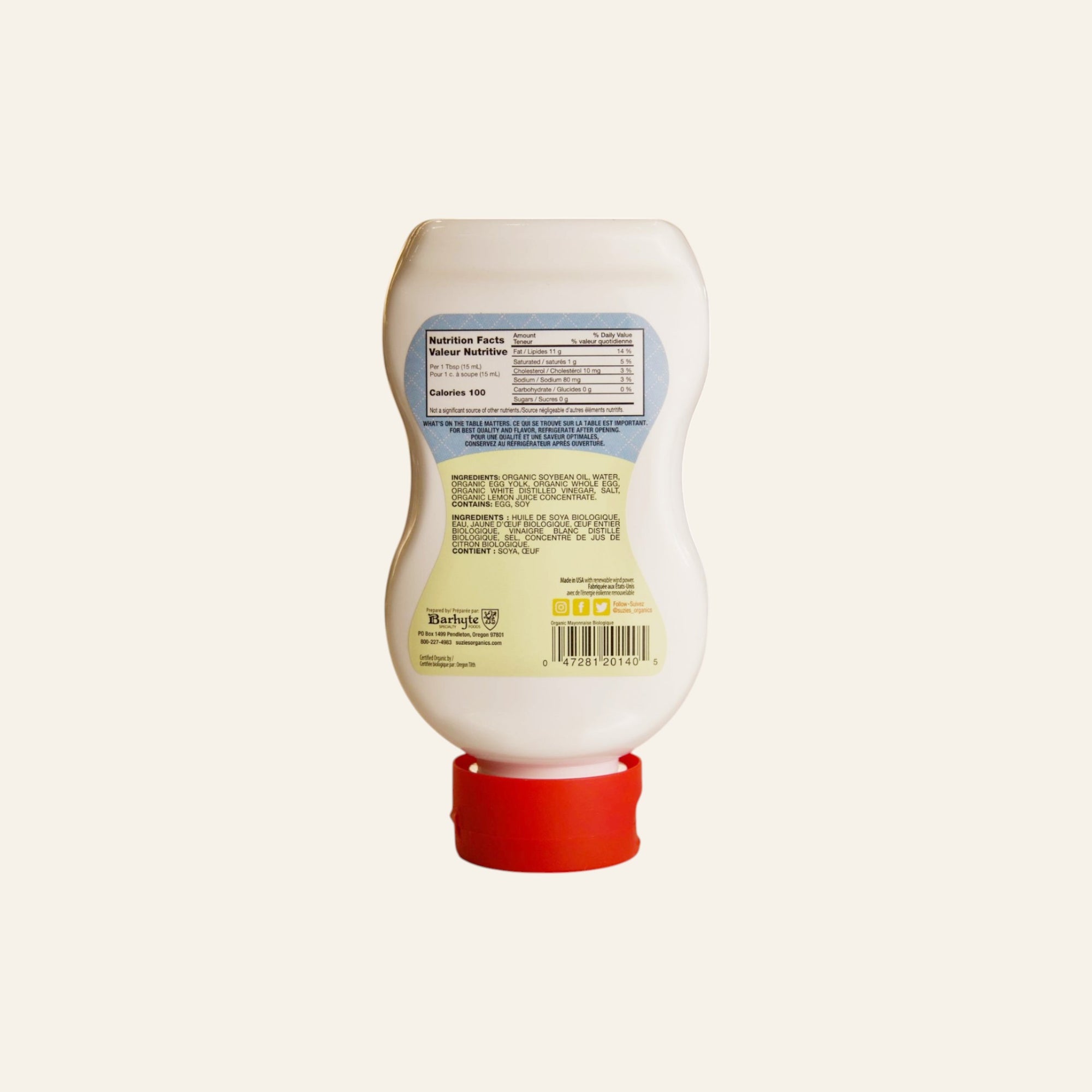 Suzie's Organic Real Mayonnaise 355mL